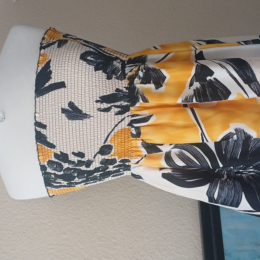 SILK 100% Floral Strapless Maxi Size Xs Fits 2-8 Stretch Tube Top BGBG - Picture 10 of 17